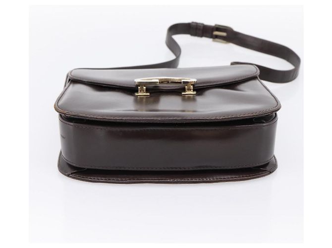 Borsa a tracolla GUCCI in pelle marrone tono oro Auth ep15755 - vista 5
