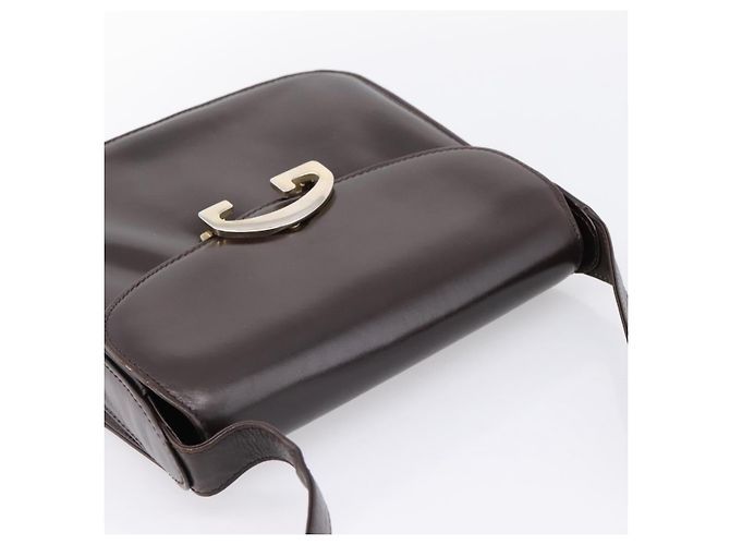 Borsa a tracolla GUCCI in pelle marrone tono oro Auth ep15755 - vista 6
