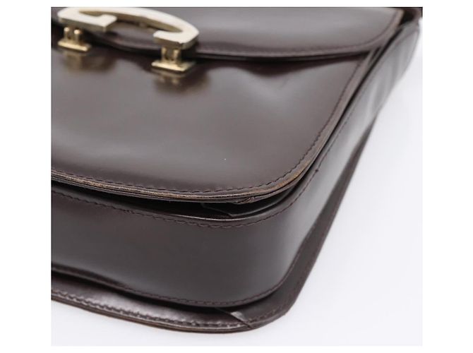 Borsa a tracolla GUCCI in pelle marrone tono oro Auth ep15755 - vista 9