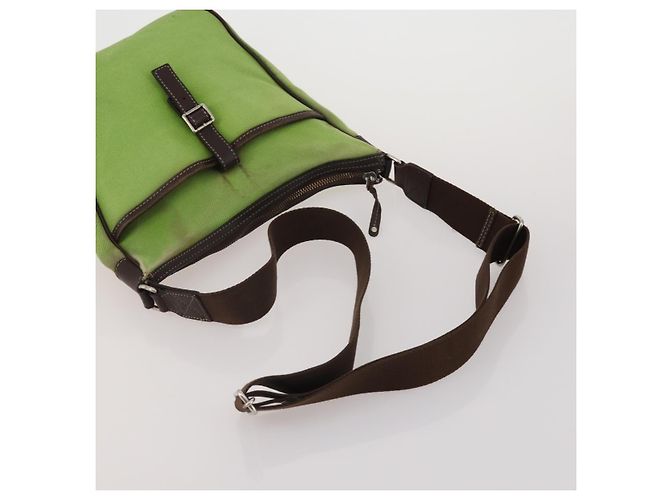 Borsa a mano BURBERRY Nova Check Blue Label in tela 4 Set Green Beige Auth 190010 Verde - vista 11