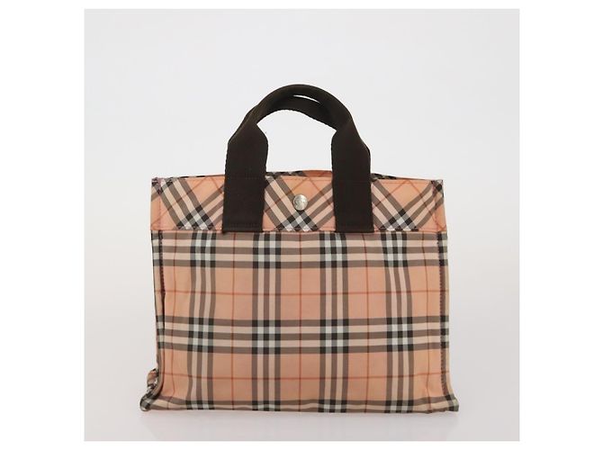 Borsa a mano BURBERRY Nova Check Blue Label in tela 4 Set Green Beige Auth 190010 Verde - vista 14
