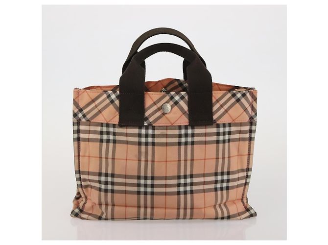 Borsa a mano BURBERRY Nova Check Blue Label in tela 4 Set Green Beige Auth 190010 Verde - vista 15