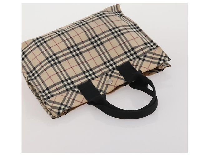 Borsa a mano BURBERRY Nova Check Blue Label in tela 4 Set Green Beige Auth 190010 Verde - vista 23