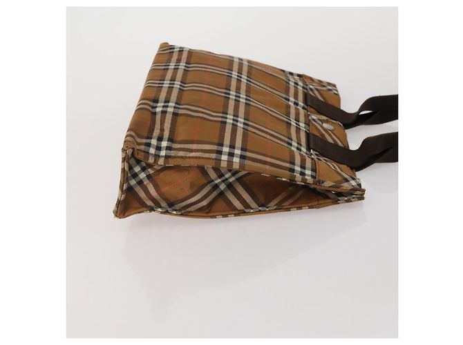 Borsa a mano BURBERRY Nova Check Blue Label in tela 4 Set Green Beige Auth 190010 Verde - vista 4