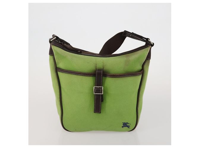 Borsa a mano BURBERRY Nova Check Blue Label in tela 4 Set Green Beige Auth 190010 Verde - vista 8