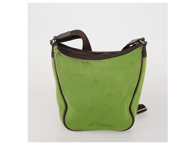 Borsa a mano BURBERRY Nova Check Blue Label in tela 4 Set Green Beige Auth 190010 Verde - vista 9