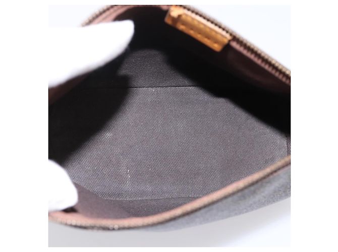 Céline Pouch CELINE Macadam Canvas PVC Leather Brown Gold Auth mr2827 Marrone D'oro - vista 11