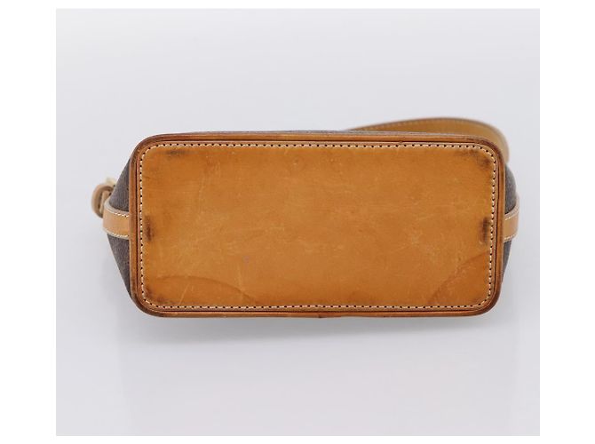 Céline Pouch CELINE Macadam Canvas PVC Leather Brown Gold Auth mr2827 Marrone D'oro - vista 5
