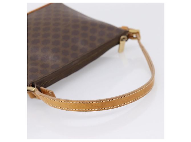 Céline Pouch CELINE Macadam Canvas PVC Leather Brown Gold Auth mr2827 Marrone D'oro - vista 7