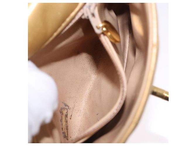 Borsa vita CHANEL Matelasse in pelle d'agnello Gold CC Auth 198737 D'oro - vista 23