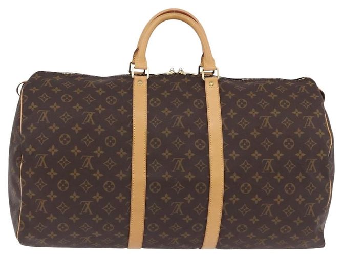 LOUIS VUITTON Monogram Keepall 55 Boston Bag M41424 LV Auth 194909SAV Monogramma - vista 2