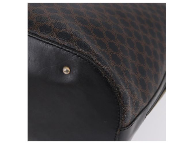 Céline Borsa Tote CELINE Macadam Canvas PVC Pelle Nero Oro Auth BA15122 D'oro - vista 14
