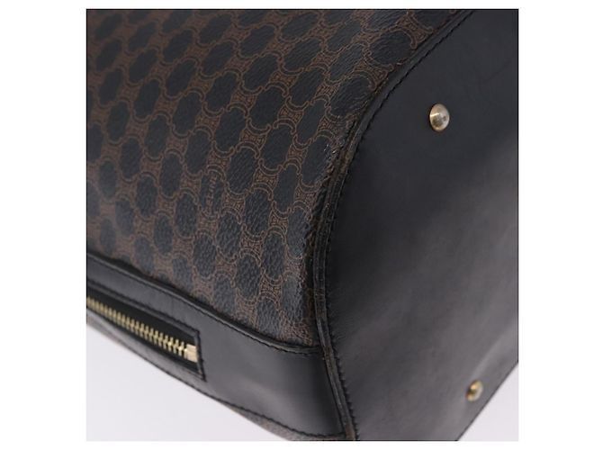 Céline Borsa Tote CELINE Macadam Canvas PVC Pelle Nero Oro Auth BA15122 D'oro - vista 15
