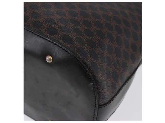 Céline Borsa Tote CELINE Macadam Canvas PVC Pelle Nero Oro Auth BA15122 D'oro - vista 16