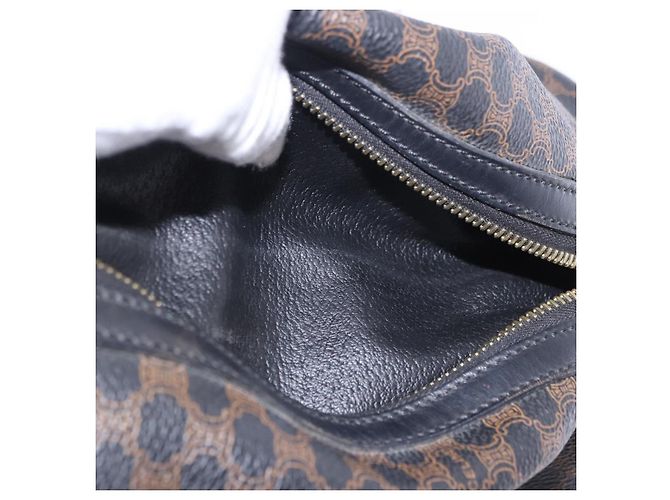 Céline Borsa Tote CELINE Macadam Canvas PVC Pelle Nero Oro Auth BA15122 D'oro - vista 22