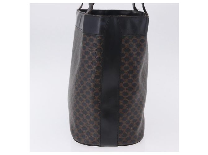 Céline Borsa Tote CELINE Macadam Canvas PVC Pelle Nero Oro Auth BA15122 D'oro - vista 4