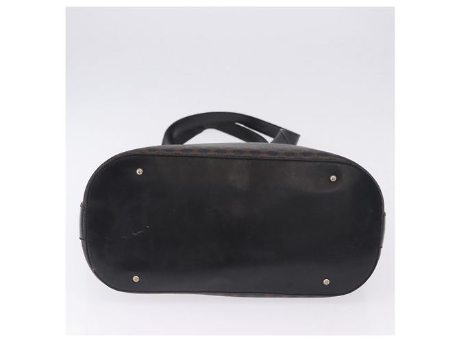 Céline Borsa Tote CELINE Macadam Canvas PVC Pelle Nero Oro Auth BA15122 D'oro - vista 5