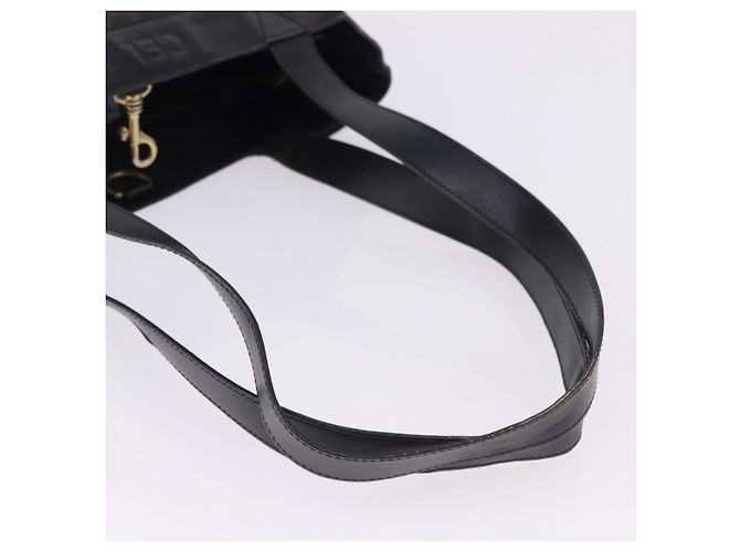 Céline Borsa Tote CELINE Macadam Canvas PVC Pelle Nero Oro Auth BA15122 D'oro - vista 7