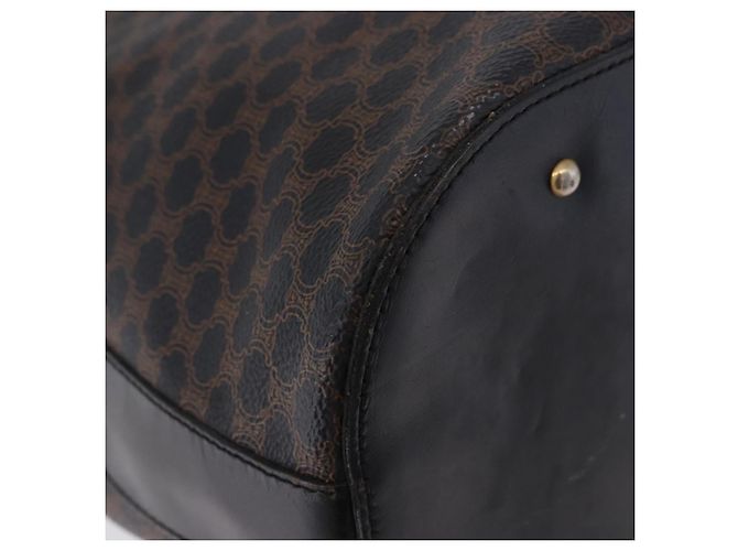 Céline Borsa Tote CELINE Macadam Canvas PVC Pelle Nero Oro Auth BA15122 D'oro - vista 9