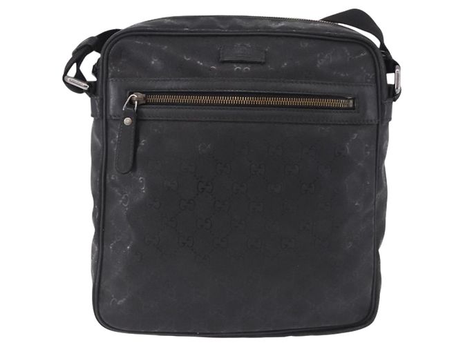Borsa a tracolla GUCCI GG Implementation PVC Nero Argento 201448 Auth BA14830 - vista 13