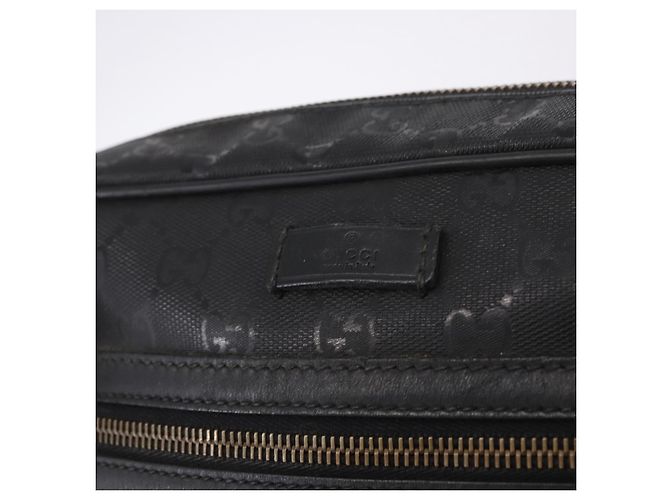Borsa a tracolla GUCCI GG Implementation PVC Nero Argento 201448 Auth BA14830 - vista 18