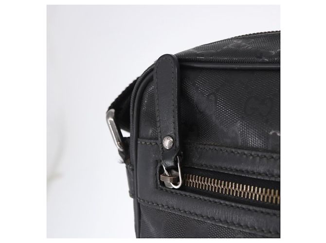 Borsa a tracolla GUCCI GG Implementation PVC Nero Argento 201448 Auth BA14830 - vista 19