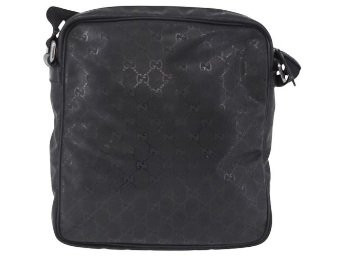 Borsa a tracolla GUCCI GG Implementation PVC Nero Argento 201448 Auth BA14830 - vista 2