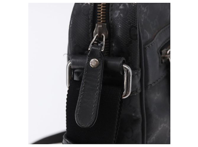 Borsa a tracolla GUCCI GG Implementation PVC Nero Argento 201448 Auth BA14830 - vista 9