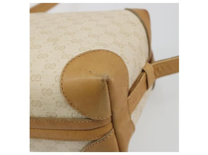 GUCCI Micro GG Supreme Schultertasche PVC Elfenbein Gold 67 01 5294 Auth 196335 Golden Roh - Ansicht 16