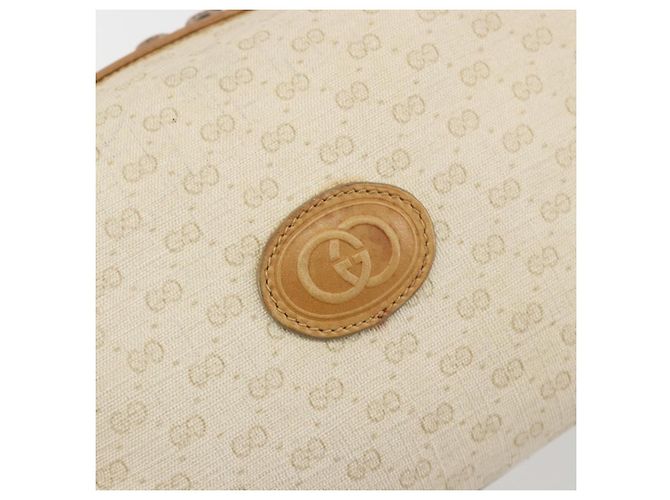 GUCCI Micro GG Supreme Schultertasche PVC Elfenbein Gold 67 01 5294 Auth 196335 Golden Roh - Ansicht 18