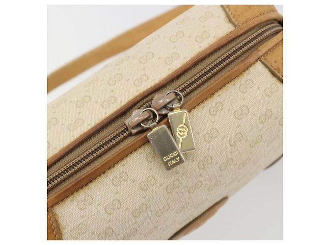 GUCCI Micro GG Supreme Schultertasche PVC Elfenbein Gold 67 01 5294 Auth 196335 Golden Roh - Ansicht 19
