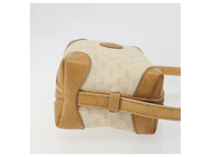 GUCCI Micro GG Supreme Schultertasche PVC Elfenbein Gold 67 01 5294 Auth 196335 Golden Roh - Ansicht 3