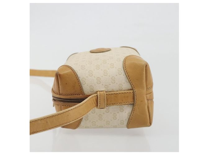 GUCCI Micro GG Supreme Schultertasche PVC Elfenbein Gold 67 01 5294 Auth 196335 Golden Roh - Ansicht 4
