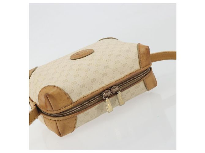 GUCCI Micro GG Supreme Schultertasche PVC Elfenbein Gold 67 01 5294 Auth 196335 Golden Roh - Ansicht 6