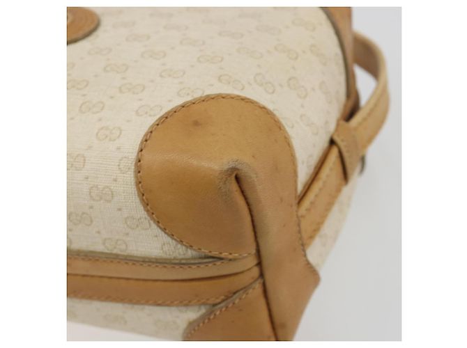 GUCCI Micro GG Supreme Schultertasche PVC Elfenbein Gold 67 01 5294 Auth 196335 Golden Roh - Ansicht 9