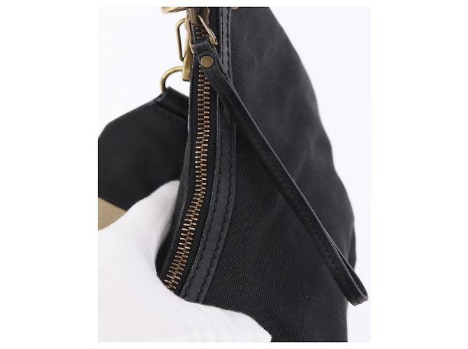 Borsa a tracolla GUCCI Sherry Line Canvas Nero Oro 106663 Auth ka5705 D'oro - vista 10