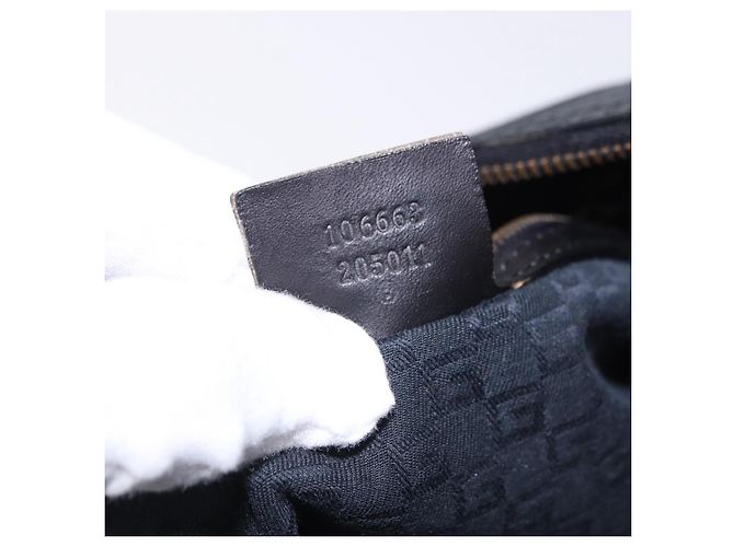 Borsa a tracolla GUCCI Sherry Line Canvas Nero Oro 106663 Auth ka5705 D'oro - vista 12