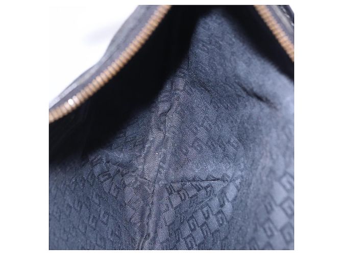 Borsa a tracolla GUCCI Sherry Line Canvas Nero Oro 106663 Auth ka5705 D'oro - vista 19