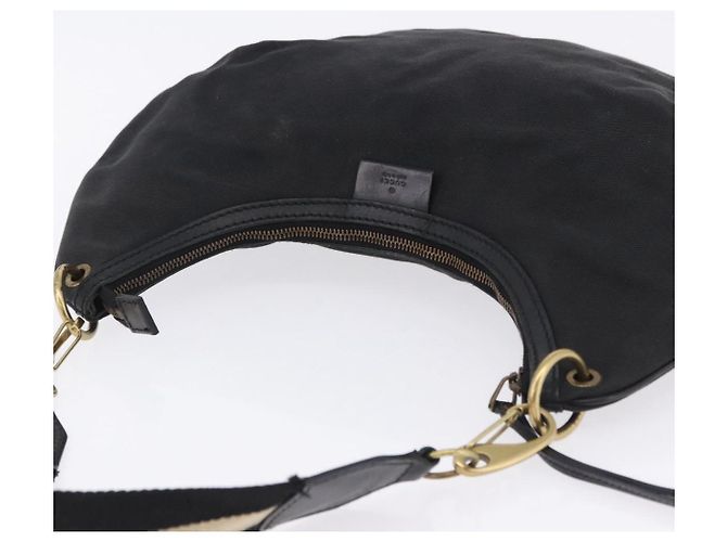 Borsa a tracolla GUCCI Sherry Line Canvas Nero Oro 106663 Auth ka5705 D'oro - vista 6