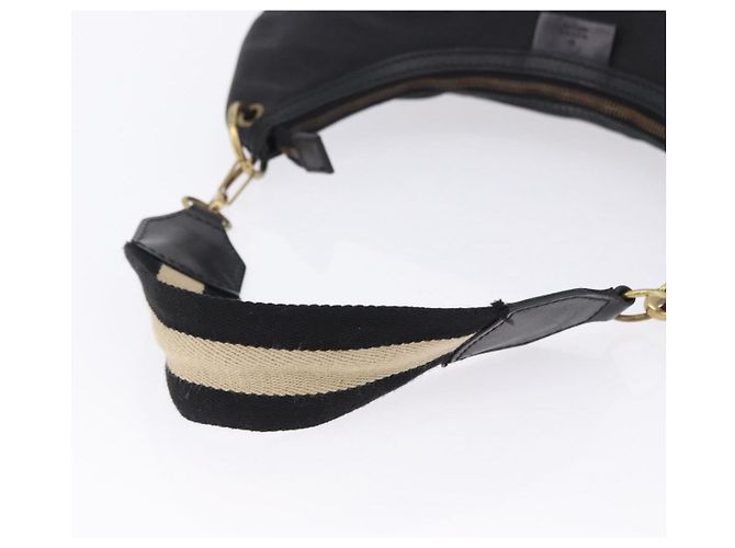 Borsa a tracolla GUCCI Sherry Line Canvas Nero Oro 106663 Auth ka5705 D'oro - vista 7