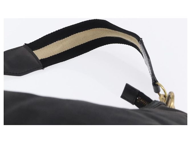 Borsa a tracolla GUCCI Sherry Line Canvas Nero Oro 106663 Auth ka5705 D'oro - vista 8
