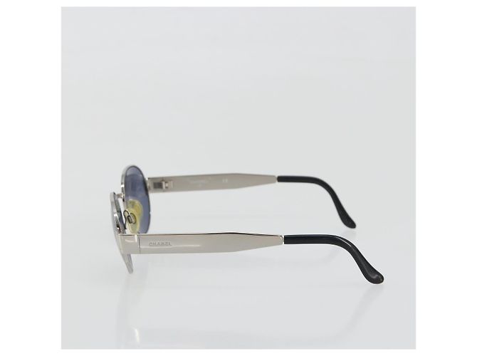 Gafas de sol CHANEL Metal Silver CC Auth 196693V Plata - vista 3