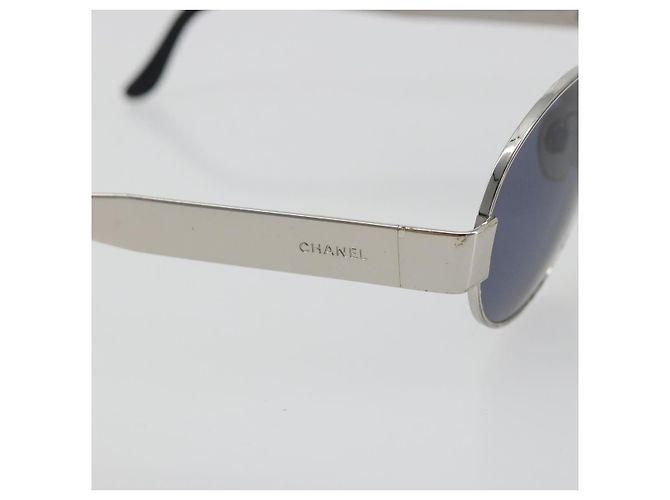 Gafas de sol CHANEL Metal Silver CC Auth 196693V Plata - vista 7