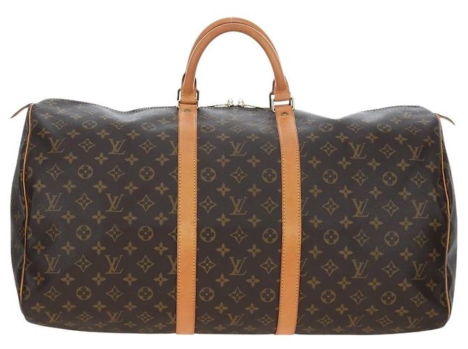 LOUIS VUITTON Monogram Keepall 55 Boston Bag M41424 LV Auth 194935V Monogramma - vista 13