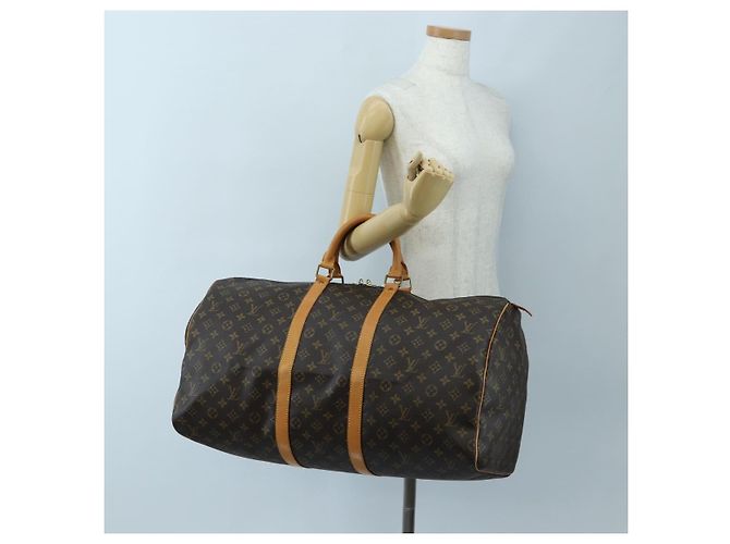 LOUIS VUITTON Monogram Keepall 55 Boston Bag M41424 LV Auth 194935V Monogramma - vista 22