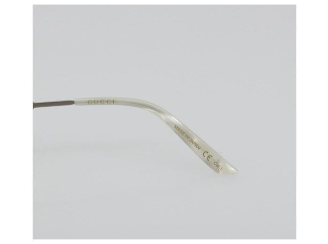 Gafas GUCCI Metal White Silver GG0644S Auth 196630M Plata Blanco - vista 10