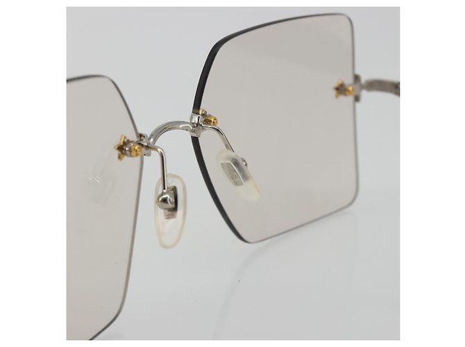 Gafas GUCCI Metal White Silver GG0644S Auth 196630M Plata Blanco - vista 15