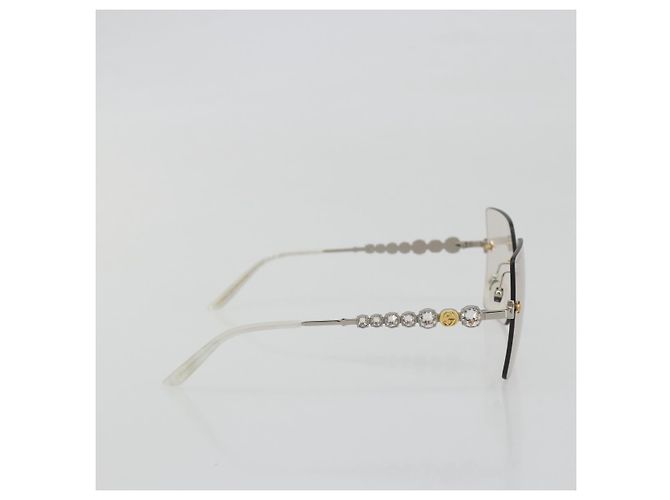 Gafas GUCCI Metal White Silver GG0644S Auth 196630M Plata Blanco - vista 4