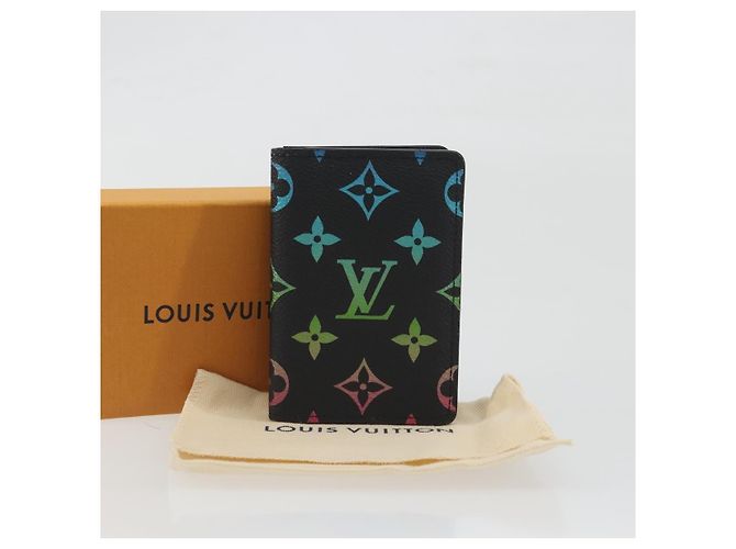LOUIS VUITTON Iridescent Gradient Organizer De Poch Black M14134 Auth 197016SAM Negro Monograma - vista 12