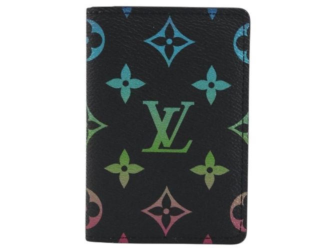 LOUIS VUITTON Iridescent Gradient Organizer De Poch Black M14134 Auth 197016SAM Negro Monograma - vista 13